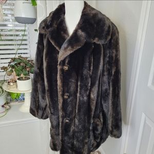 Vintage Mincara Russel Taylor faux fur coat jacket luxury